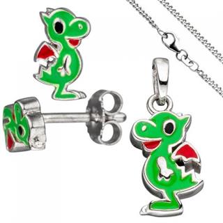 kinder-schmuck-set-kleiner-drache-925-silber-gruen-lackiert-mit-kette-38-cm-5865546-1.jpg